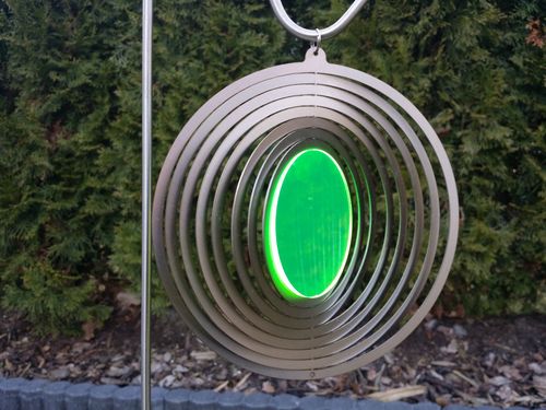 Windspiel fluoreszierend Kreis grün 150mm