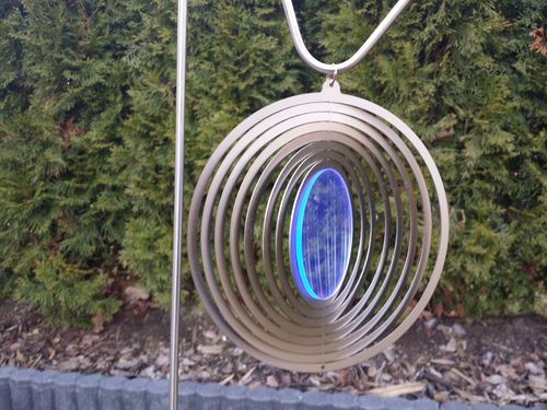 Windspiel fluoreszierend Kreis blau 150mm