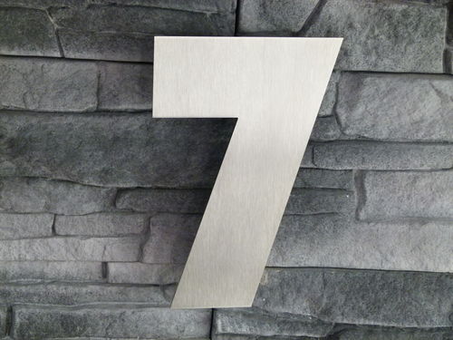 Hausnummer Edelstahl Bauhaus Ziffer 7 150mm
